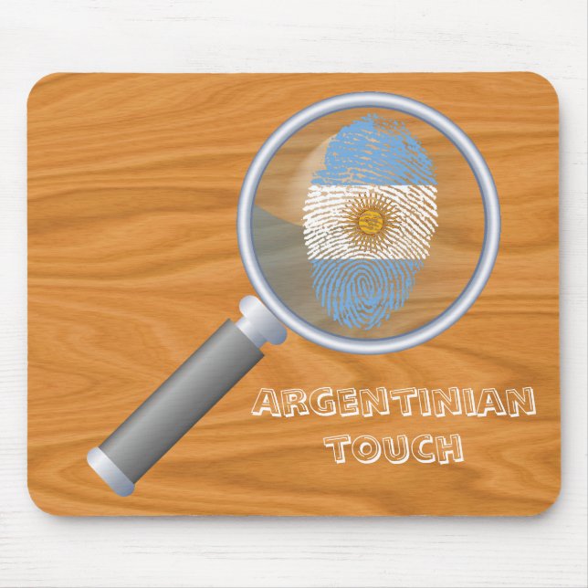 Argentinian touch fingerprint flag mouse pad (Front)