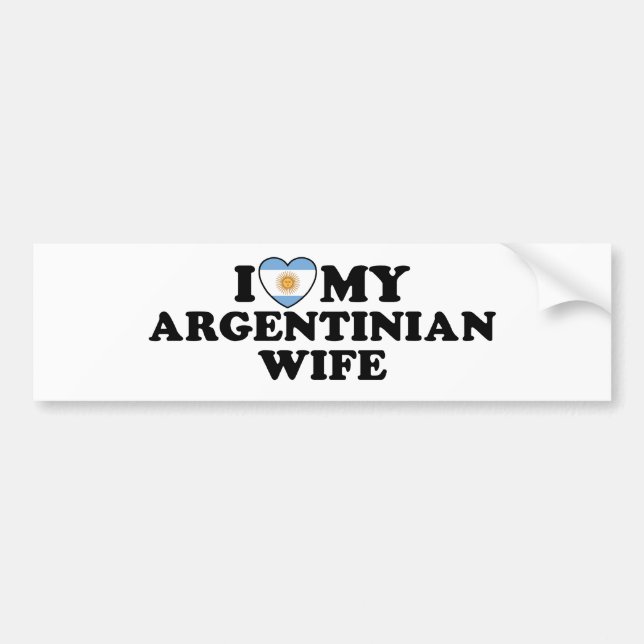 Argentinian  Wife Bumper Sticker (Front)