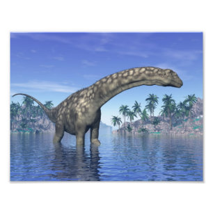 Argentinosaurus dinosaur - 3D render Photo Print