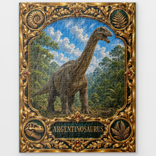 Argentinosaurus Dinosaur, Jewelled Heirloom Art Jigsaw Puzzle