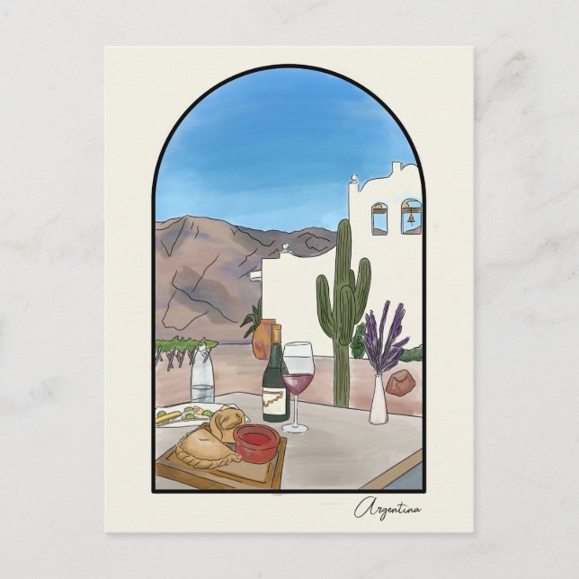 Argetina Watercolor Postcard (Front)