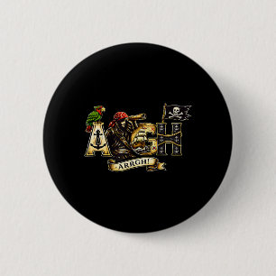 ARGH Pirate Ship Parrot Jolly Roger Costume Pirate 6 Cm Round Badge