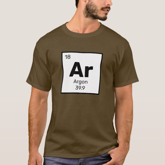Argon / Periodic Table - Ar Element T-Shirt (Front)