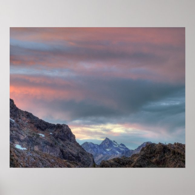 Argonaut Peak, sunset Poster (Front)
