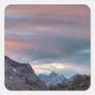 Argonaut Peak, sunset Square Sticker