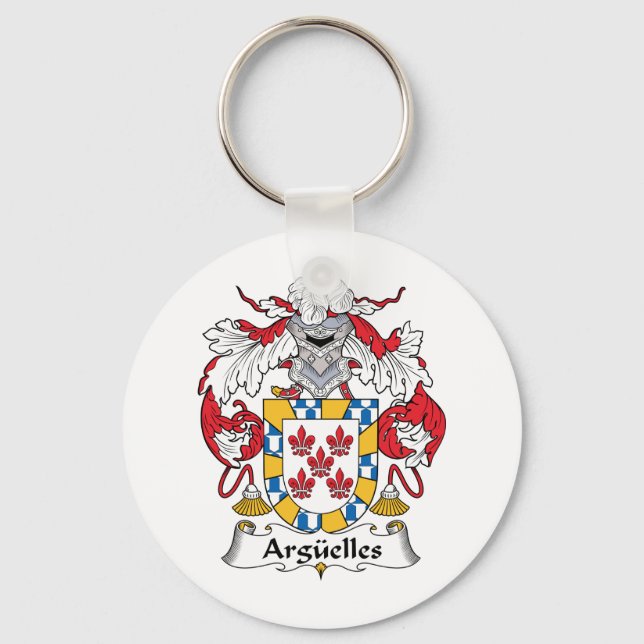 Arguelles Family Crest Key Ring (Front)