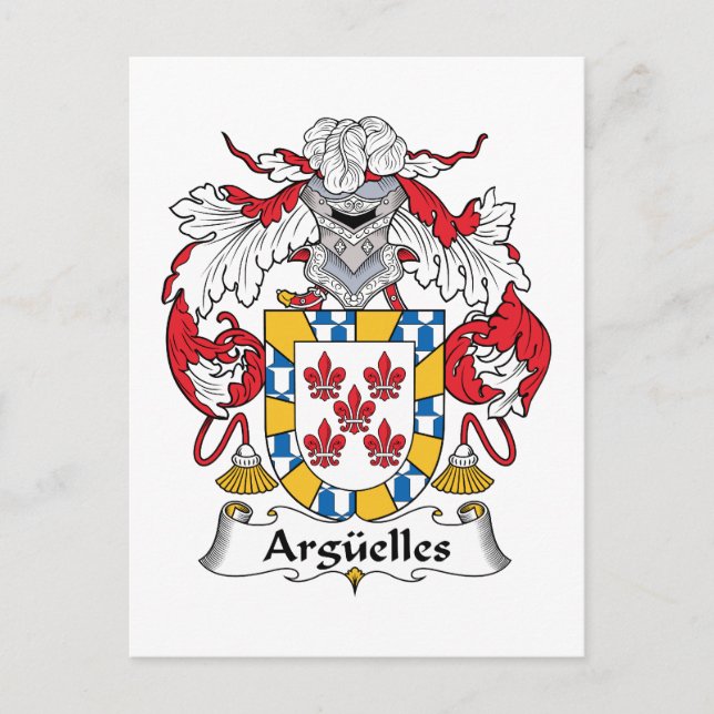 Arguelles Family Crest Postcard (Front)