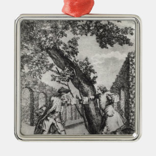 Argument between Jean-Jacques Rousseau Metal Tree Decoration