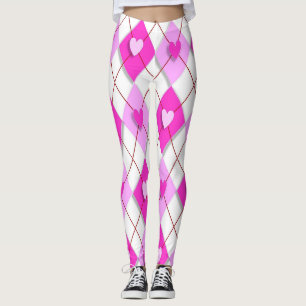 Argyle 3d Hearts Leggings