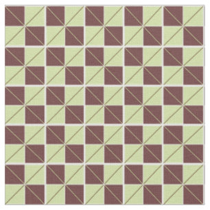 Argyle Checks Green and Brown Fabric