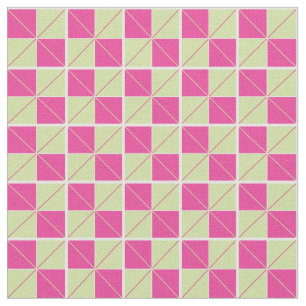 Argyle Checks Pink and Green Fabric