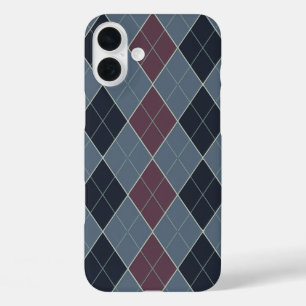 "Argyle & Class: Diamonds Are Forever (On Sweaters iPhone 16 Plus Case