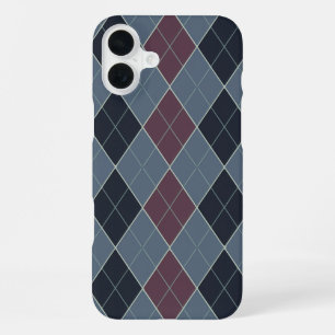"Argyle & Class: Diamonds Are Forever (On Sweaters iPhone 16 Plus Case