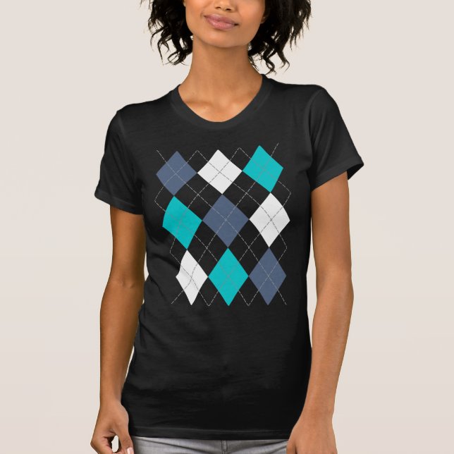 Argyle: Code Name “Eclectic Blue” shirt (dark) (Front)