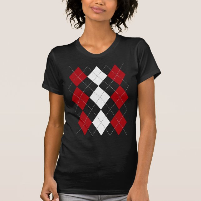 Argyle: “Crimson Red Innocence” shirt (dark) (Front)