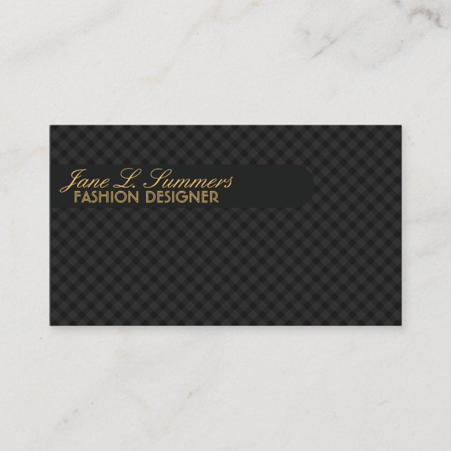 Argyle Design (black) Business Card (Front)
