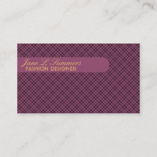 Argyle Design (deep purple) Business Card