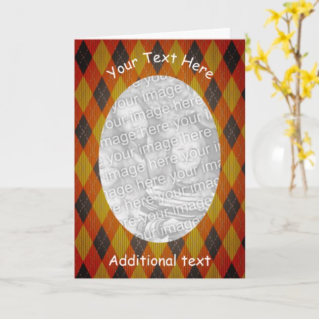 Argyle Design Frame Personalised Photo Card (Yellow Flower)