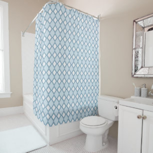 Argyle/Diamond Blue Shower Curtain