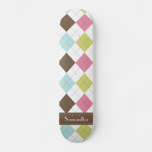 Argyle Diamond Stitch Comp Skateboard