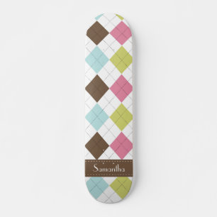 Argyle Diamond Stitch Old School Skateboard