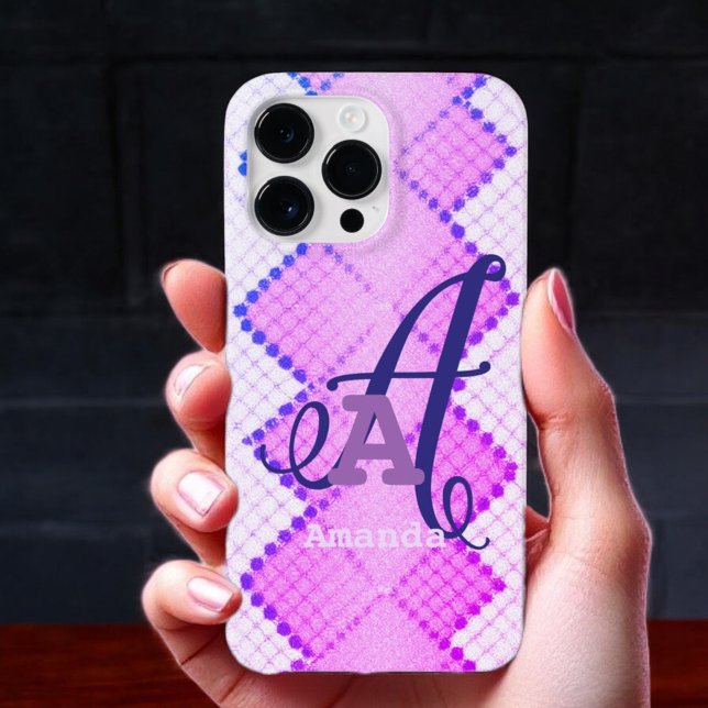  Argyle Elegance: A Monogrammed Case-Mate iPhone Case (Creator Uploaded)