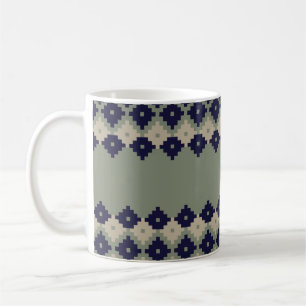 Argyle fair isle seamless pattern designabstract, coffee mug