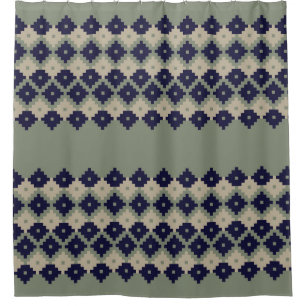 Argyle fair isle seamless pattern designabstract, shower curtain