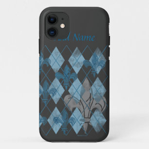 Argyle Fleur de lis Custom iPhone 5 Case