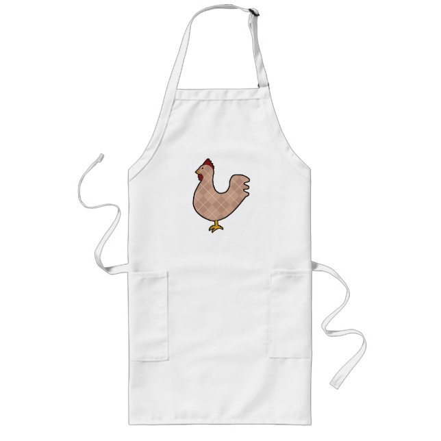 Argyle Folk Art Rooster Apron (Front)
