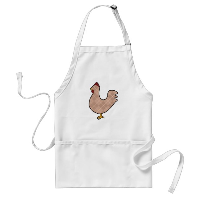 Argyle Folk Art Rooster Apron (Front)