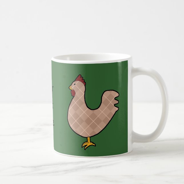 Argyle Folk Art Rooster Mug (Right)