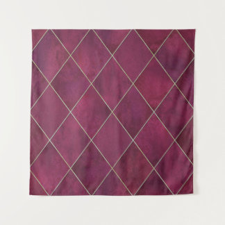 Argyle geometric plaid: watercolor gold tapestry