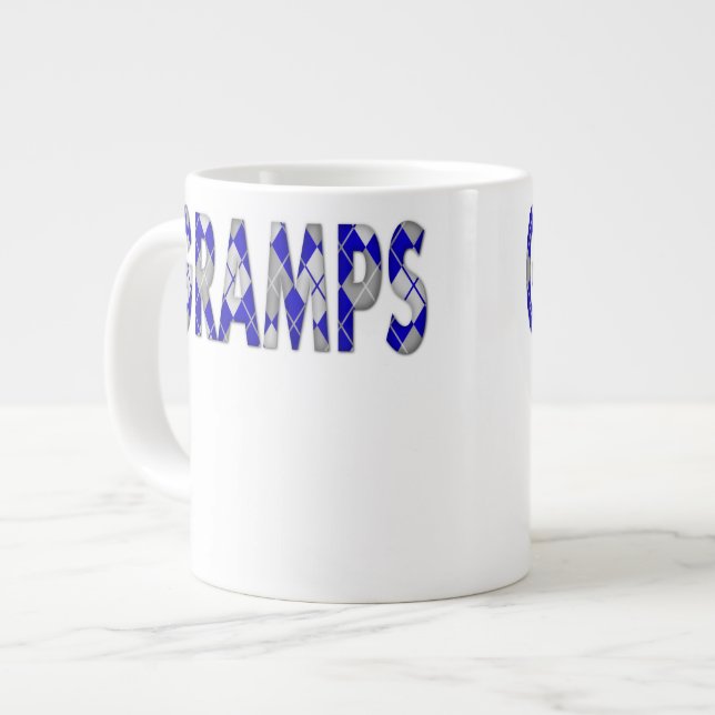 Argyle Gramps Large Coffee Mug (Front Left)
