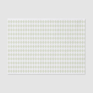 Argyle in Teal and Cream, 10" x 15" Tissue Paper