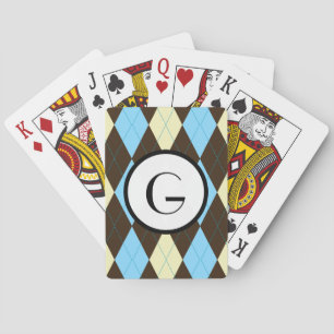 Argyle Monogram Bicycle Playing Cards