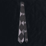 Argyle Monogram Hidden Initial Grey Tie<br><div class="desc">Argyle Monogram Hidden Initial Grey. Diamond shapes in light and dark greys with your initial small and hidden on the inside back. You can delete the initial in the template if not required</div>