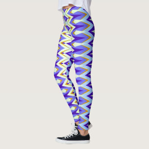 Argyle Pants Blue, Orange and White Flattering