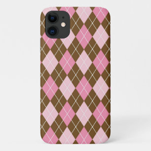 Argyle Pattern, Rhombus Pattern, Pink Argyle Case-Mate iPhone Case