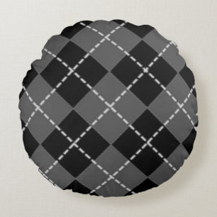 ARGYLE PATTERN ROUND CUSHION