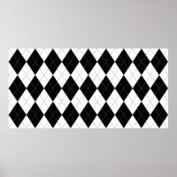 Argyle pattern seamless in black and white. Geomet