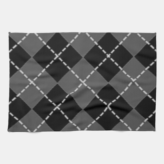 ARGYLE PATTERN TEA TOWEL (Horizontal)
