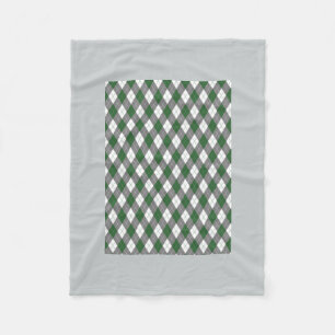 Argyle plaid fleece blanket