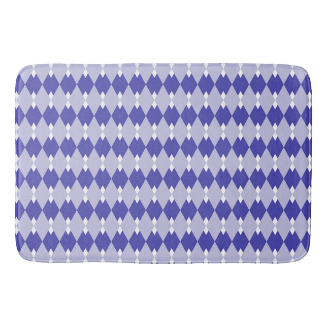Argyle Plaid Pattern_4A46B0 Bath Mat (Front)