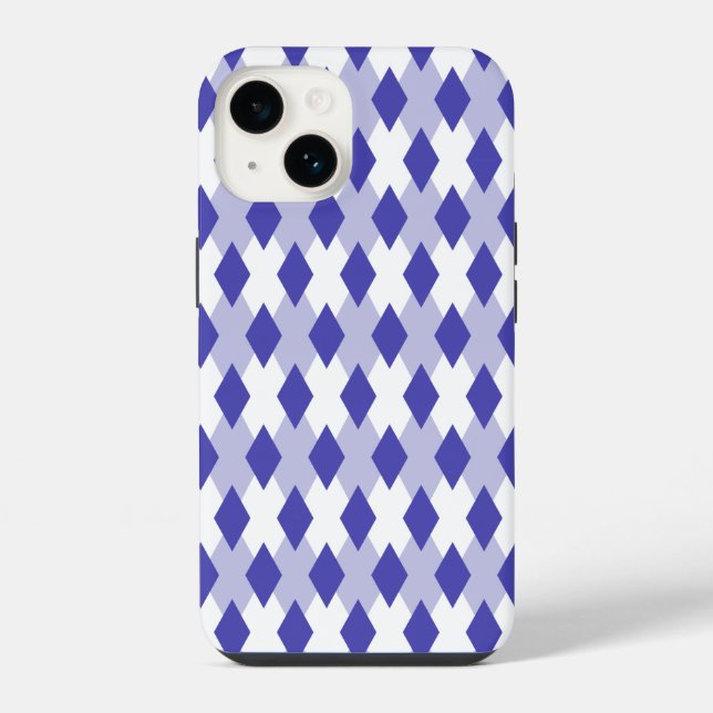 Argyle Plaid Pattern_4A46B0 iPhone Case (Back)