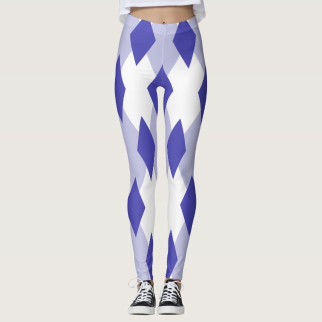 Argyle Plaid Pattern_4A46B0 Leggings (Front)