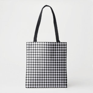 Argyle plaid. Scottish pattern in white and black Tote Bag