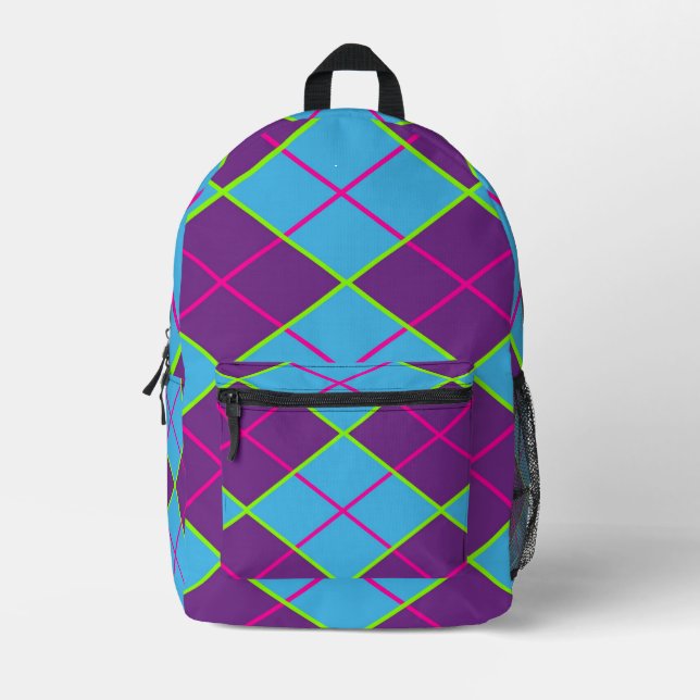 Argyle Printed Backpack (Front)