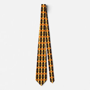 Argyle Pumpkin Tie