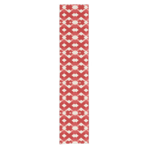 Argyle, red white pink Valentine's day Short Table Runner